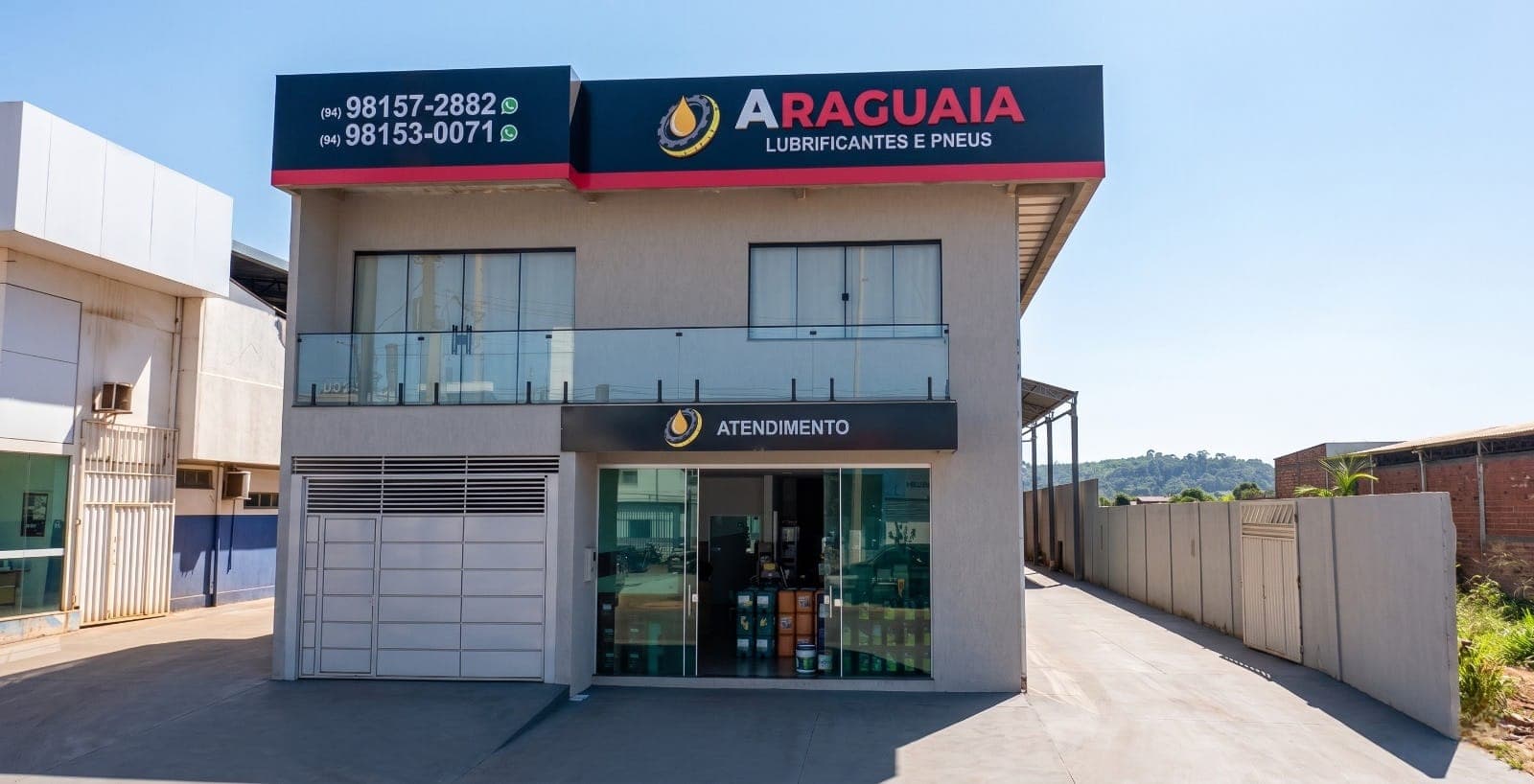 Fachada da Araguaia Lubrificantes em Parauapebas, PA